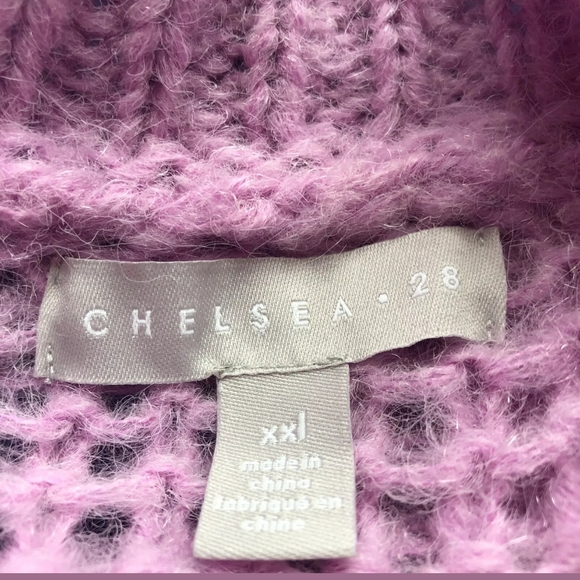 New Chelsea 28 Purple tulip Open chunky Knit n6 - Picture 4 of 4